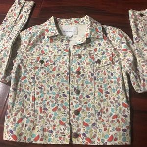 BCBGeneration Fruit Print Jean Jacket